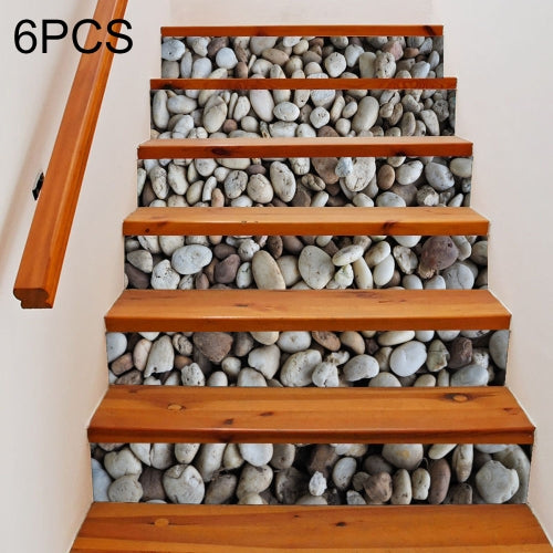 6 PCS DIY Creative Cobblestone Stairs Sticker Home Decoration, Size: 18*100cm