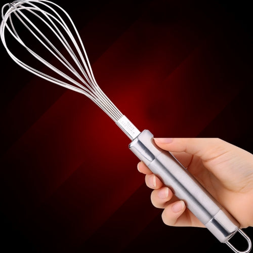 3 PCS SSGP Home Kitchen Tools Manual Stainless Steel Egg Stiring Mixer, Length: 28cm