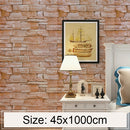 Slate Creative 3D Stone Brick Decoration Wallpaper Stickers Bedroom Living Room Wall Waterproof Wallpaper Roll, Size: 45 x 1000cm