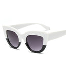Cat Eye Mirrored Metal Frame UV400 Sunglasses for Women