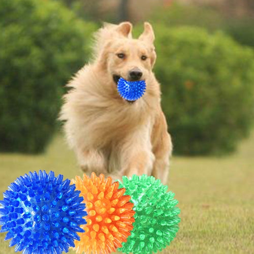 Pet Sounding Toy Hedgehog Ball Golden Retriever Molar Bite Resistant Tooth Toy for Large Pets, Large, Diameter: 11cm, Random Color Delivery