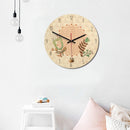 Forest Style Bee Pattern Home Office Bedroom Decoration Wooden Mute Wall Clock, Size : 28c