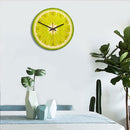 Fruit Lime Pattern Home Office Bedroom Decoration Acrylic Mute Wall Clock, Size : 28cm