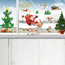 Christmas Tree Sleigh Santa Claus Window Glass Door Removable Christmas Wall Sticker Decoration