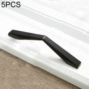 5 PCS 4068-96 Simple Cabinet Door Handle Drawer Wardrobe Zinc Alloy Handle (Black)