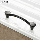 5 PCS 4203-96 Simple Cabinet Door Handle Drawer Wardrobe Zinc Alloy Handle (Black)