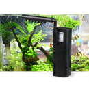 2W Rain Style 3 in 1 Aquarium Fish Tank Pumping Oxygen Increasing Water Purifier, US Plug(Black)
