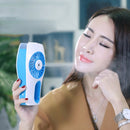 Portable USB Mini Handheld Humidifier Mist Face Water Spray Moisturizing Fan(Blue)