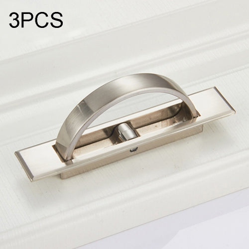 3 PCS 4206-85 Tatami Hidden Embedded Rotating Flip Cover Button (Silver)