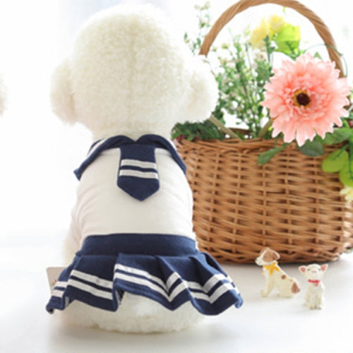 New Style Little Scarves School Skirt Pet Dog Casual Skirt, Size: L, Back Length: 29cm, Chest: 40cm, Random Color and Style Delivery