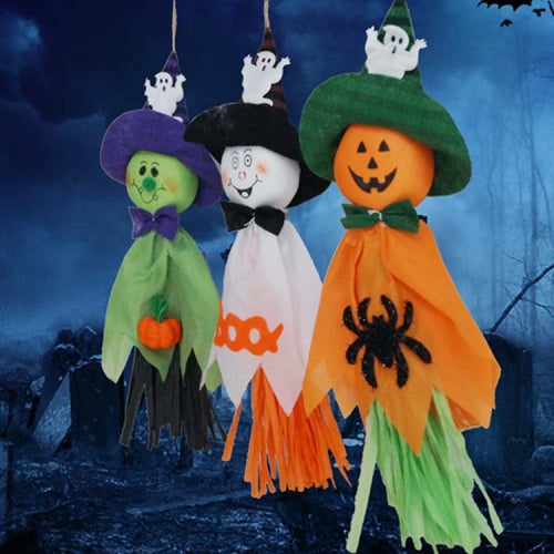 3 PCS Halloween Hanging Ghost Pendant Pumpkin Halloween Decorations, Random Color Delivery