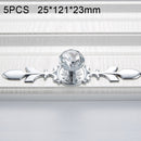 5 PCS 8102 Single Hole Diamond Cabinet Coffee Table Wine Cabinet Door Glass Ball Handle