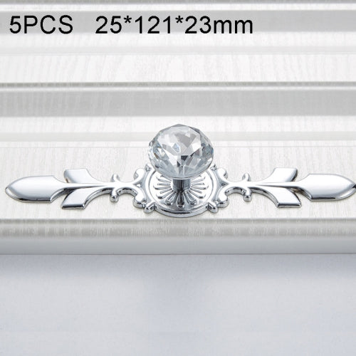 5 PCS 8102 Single Hole Diamond Cabinet Coffee Table Wine Cabinet Door Glass Ball Handle