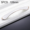 5 PCS 6598-128 Cabinet Wardrobe Drawer Zinc Alloy Handle (White)