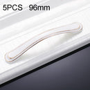 5 PCS 6612-96 Cabinet Wardrobe Drawer Zinc Alloy Handle (White)