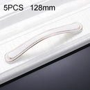 5 PCS 6612-128 Cabinet Wardrobe Drawer Zinc Alloy Handle (White)