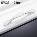 5 PCS 6582-128 Cabinet Wardrobe Drawer Zinc Alloy Handle (White)
