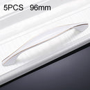 5 PCS 6597-96 Cabinet Wardrobe Drawer Zinc Alloy Handle (White)