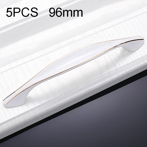 5 PCS 6597-96 Cabinet Wardrobe Drawer Zinc Alloy Handle (White)