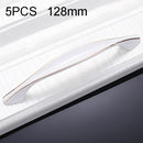 5 PCS 6597-128 Cabinet Wardrobe Drawer Zinc Alloy Handle (White)