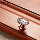 5 PCS 6034 Solid Wood Furniture Cabinet Handle Red Bronze Handles