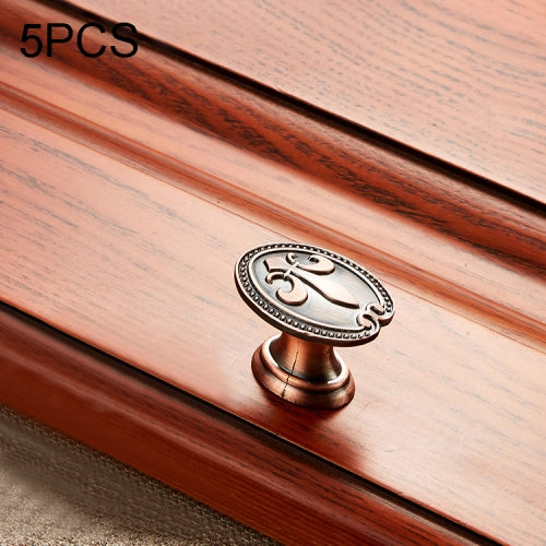 5 PCS 6034 Solid Wood Furniture Cabinet Handle Red Bronze Handles