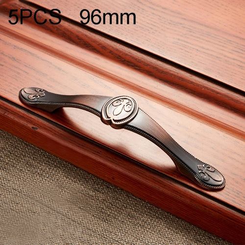 5 PCS 6034-96 Solid Wood Furniture Cabinet Handle Red Bronze Handles