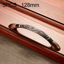5 PCS 6036-128 Solid Wood Furniture Cabinet Handle Red Bronze Handles