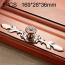 5 PCS 6037-Large Solid Wood Furniture Cabinet Handle Red Bronze Handles