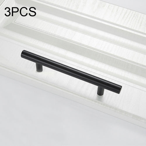 3 PCS 9001A-96 Simple Furniture Cabinet Handle Aluminum Profile Round Handle (Black)