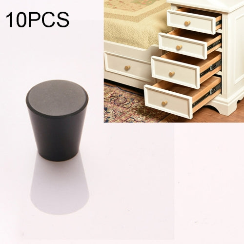 10 PCS 9001 Simple Furniture Cabinet Handle Aluminum Profile Round Handle (Black)