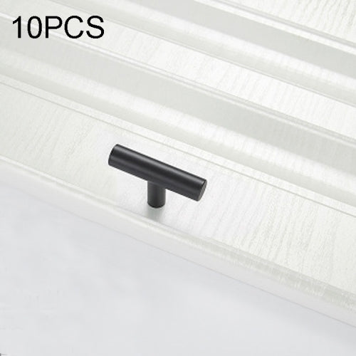 10 PCS 9001A Simple Furniture Cabinet Handle Aluminum Profile Round Handle (Black)