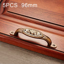 5 PCS 5008-96 Cabinet Zinc Alloy Retro Handle Coffee Cat Eye Handle (Coffee Ancient Silver)
