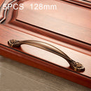5 PCS 6526-128 American Pastoral Coffee Retro Cabinet Handle