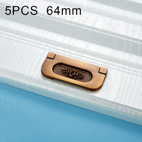 5 PCS 6530-64 Simple European Furniture Drawer Hidden Buckle Handle (Coffee)