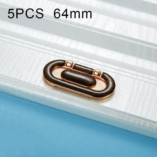 5 PCS 6531-64 Simple European Furniture Drawer Hidden Buckle Handle (Black Walnut)