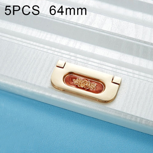 5 PCS 6530-64 Simple European Furniture Drawer Hidden Buckle Handle (Red Amber)