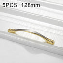 5 PCS 4041-128 Double Gold Zinc Alloy Cabinet Handle Pitch: 128mm
