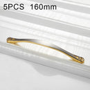 5 PCS 4041-160 Double Gold Zinc Alloy Cabinet Handle Pitch: 160mm
