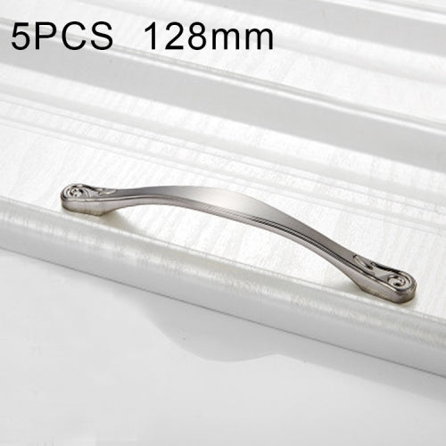 5 PCS 4041-128 Brushed Zinc Alloy Cabinet Handle Pitch: 128mm