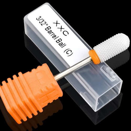 Nail Ceramic Cylindrical Round Head Electric Power Grinding Head, Size: 13.5*6.8mm(Orange)