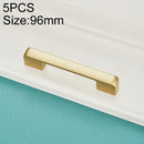 5 PCS 6613_96 Zinc Alloy Closet Cabinet Handle Pitch: 96mm (Gold)
