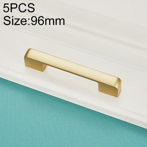 5 PCS 6613_96 Zinc Alloy Closet Cabinet Handle Pitch: 96mm (Gold)