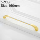 5 PCS 4003_160 Stainless Steel Closet Cabinet Handle Pitch: 160mm (Gold)