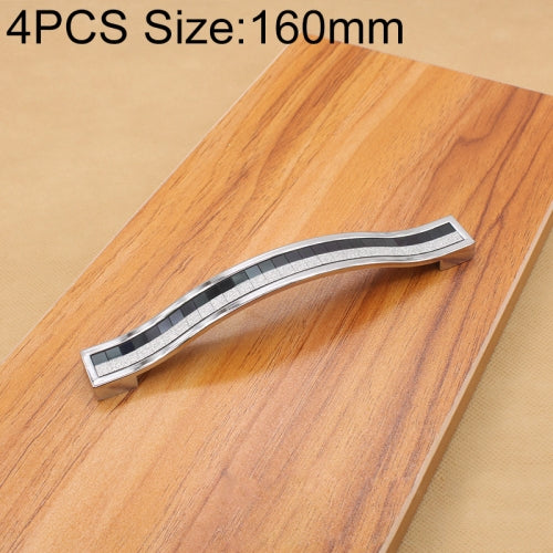 4 PCS Crystal Color Diamond Modern Wardrobe Door Cabinet Wine Cabinet Fashion Drawer Handle, Hole Distance: 160mm(Black)