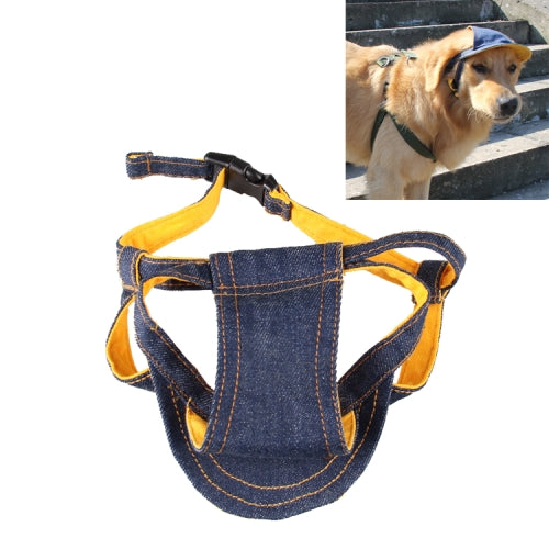 Denim Travel Pet Hat Outdoor Sports Breathable Hat Adjustable, Size: S