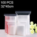 100 PCS 32cm x 45cm PE Self Sealing Clear Zip Lock Packaging Bag, Custom Printing and Size are welcome