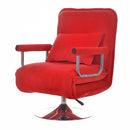 X1 Multifunctional Single Lunch Break Folding Rotating Lifting Flannel Recliner Sofa Bed (Red)