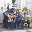 Bear Pattern Multifunctional Plush Blanket Square Pillow Quilt Office Car Pillow Cushion, Size : L