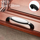 5 PCS 5050_128 Black and White Ceramic Closet Cabinet Handle Pitch: 128mm